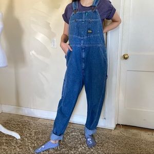 VTG 1980s Oshkosh Vestbak Denim Overalls sz 38x32